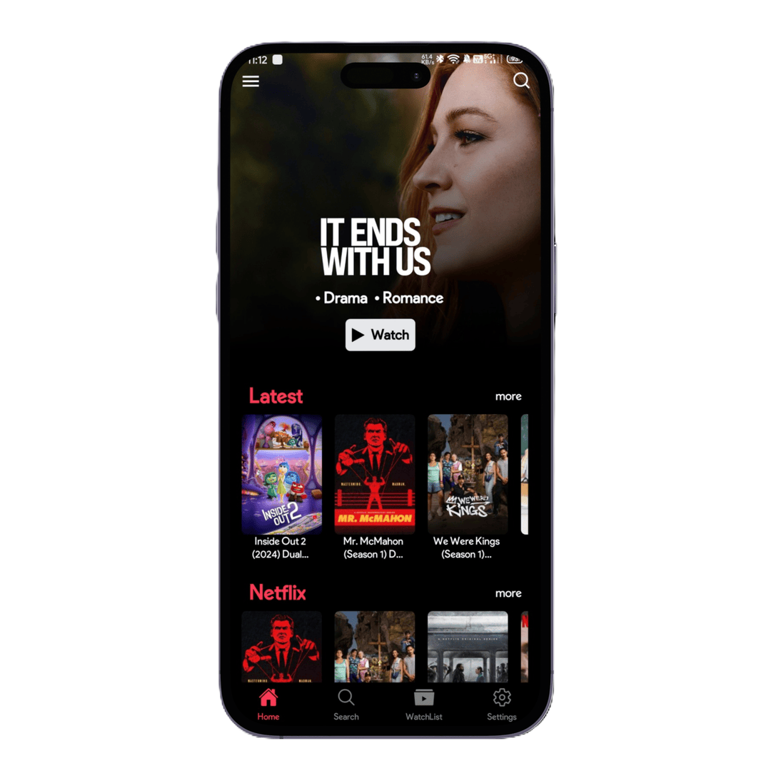 PopcornPlay Home Screen